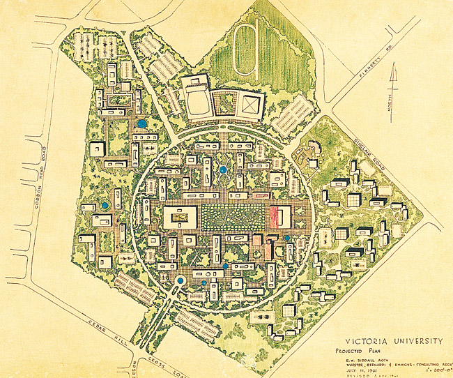 (drawing: campus plan, 1961)